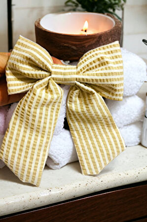 Kadın Çizgili Fiyonk Otomatik Toka