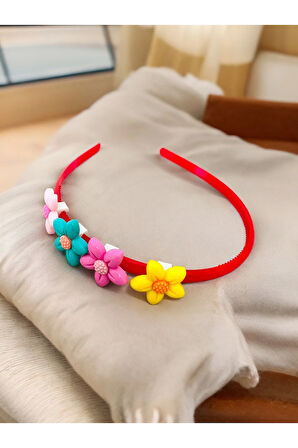 Çocuk Çiçek Figürlü Parlak Yeni Sezon Taç