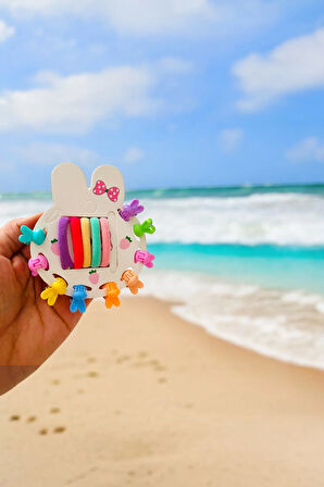 Çocuk Minik Tavşan Model Toka ve Lastik Toka Seti