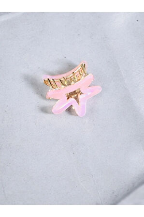 Kadın Minik Altın Detaylı 4 Cm Kemik Mandal Toka