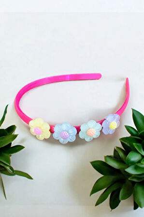 Çocuk Papatya Figürlü Soft Renklerde Taç