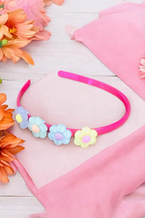 Çocuk Papatya Figürlü Soft Renklerde Taç