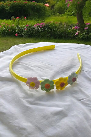 Çocuk Papatya Figürlü Soft Renklerde Taç