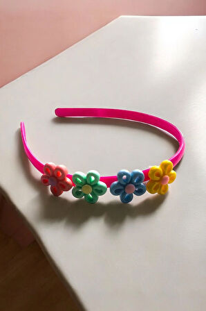 Çocuk Papatya Figürlü Soft Renklerde Taç