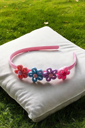 Çocuk Papatya Figürlü Soft Renklerde Taç