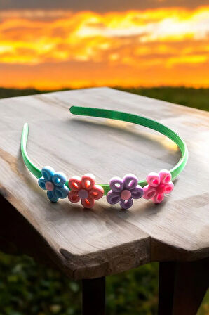 Çocuk Papatya Figürlü Soft Renklerde Taç