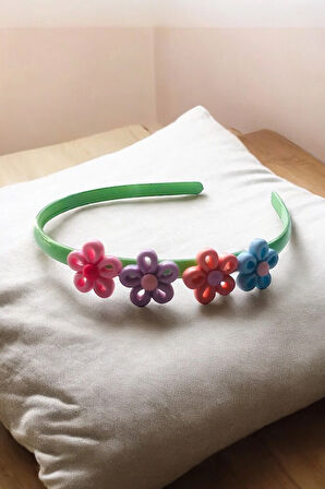 Çocuk Papatya Figürlü Soft Renklerde Taç