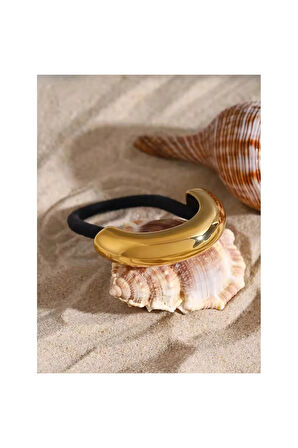 Kadın Gold Metal Lastik Toka