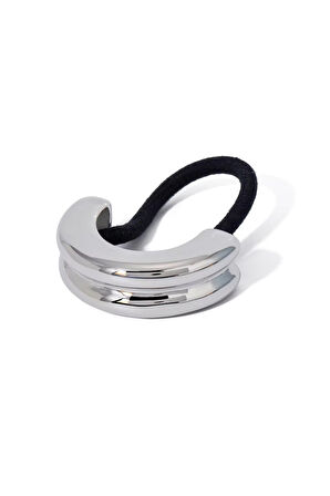 Kadın Gümüş Metal Lastik Toka