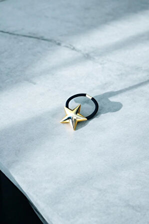 Kadın Gold Metal Lastik Toka