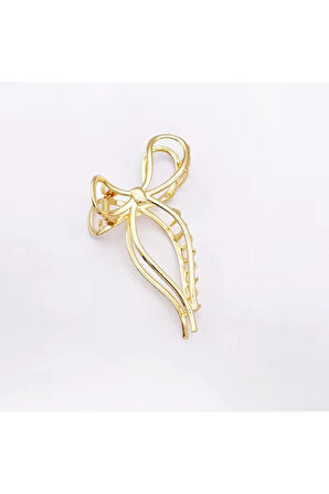 Kadın Şık Metal Fiyonk 7 Cm Saç Tokası