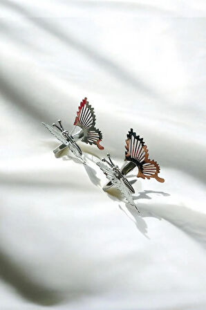 Kadın Ve Çocuk Altın Kelebek Şeklinde Hareketli 5 Cm 2 Adet Pens Saç Tokası