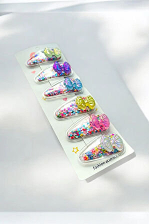 Çocuk 6 Pullu Hareketli Fiyonk Figürlü 5,5 Cm Çıtçıt Toka