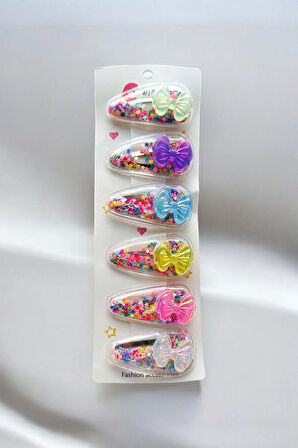 Çocuk 6 Pullu Hareketli Fiyonk Figürlü 5,5 Cm Çıtçıt Toka