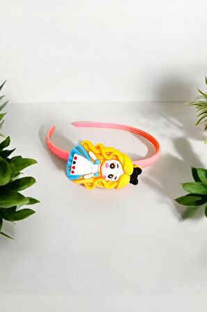 Çocuk Kız Figürlü Parlak Renklerde Taç