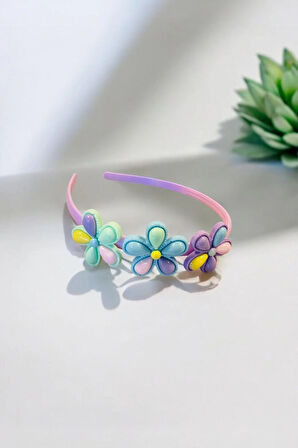 Çocuk Papatya Figürlü Parlak Renklerde Taç