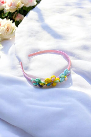 Çocuk Papatya Figürlü Parlak Renklerde Taç