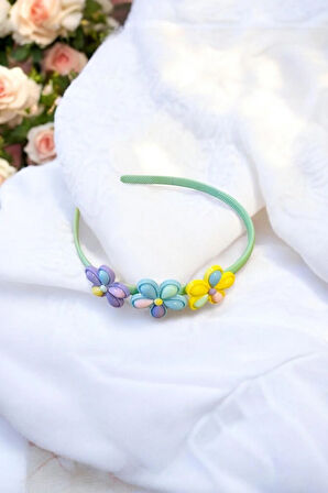 Çocuk Papatya Figürlü Parlak Renklerde Taç