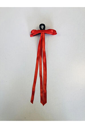 Kadın Renkli Kurdaleli Siyah Mandal Toka (10 Cm)