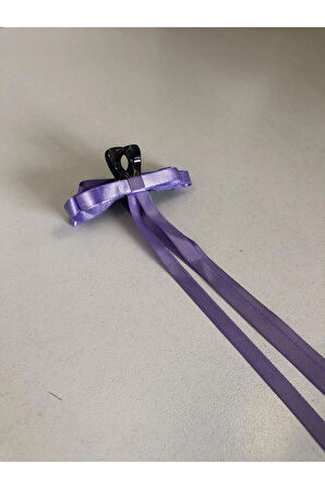 Kadın Renkli Kurdaleli Siyah Mandal Toka (10 Cm)