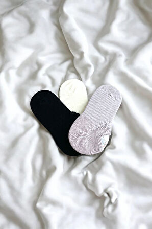 Kadın 3 Adet Yüksek Kalite Görünmez Sneaker Çorap Seti