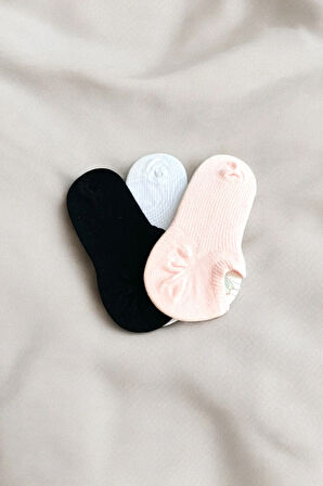 Kadın 3 Adet Yüksek Kalite Görünmez Sneaker Çorap Seti