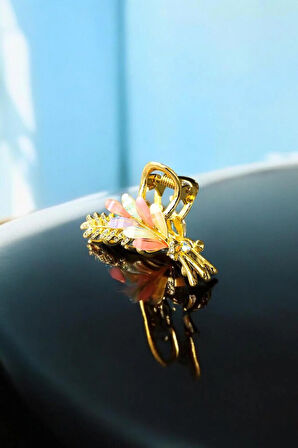 Kadın Gold Zirkon Taşlı Metal Toka ( 5,5 Cm )