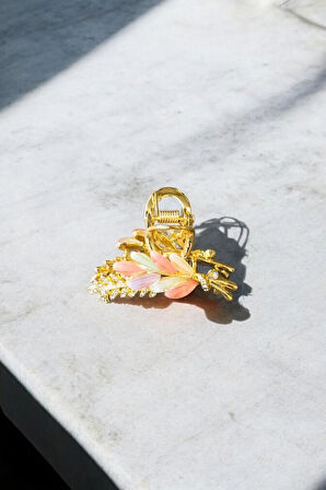 Kadın Gold Zirkon Taşlı Metal Toka ( 5,5 Cm )