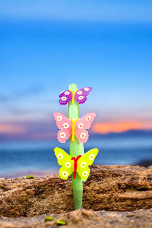 Çocuk Kelebek Figürlü Parlak Renklerde Taç