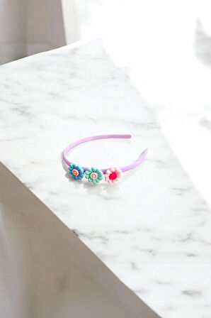 Çiçek Figürlü Parlak Renklerde Çocuk Taçı