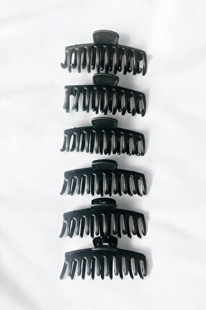 11 cm Büyük Boy Tırpan Model Renkli Kadın Saç Tokası | 6’lı Set – Güçlü Tutuculuk – Mat Yüzey