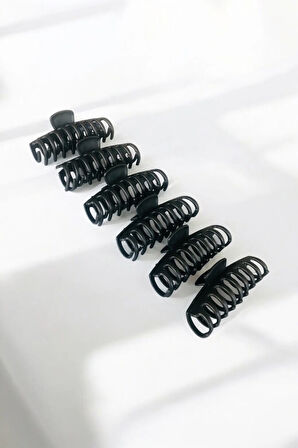 11 cm Büyük Boy Tırpan Model Renkli Kadın Saç Tokası | 6’lı Set – Güçlü Tutuculuk – Mat Yüzey