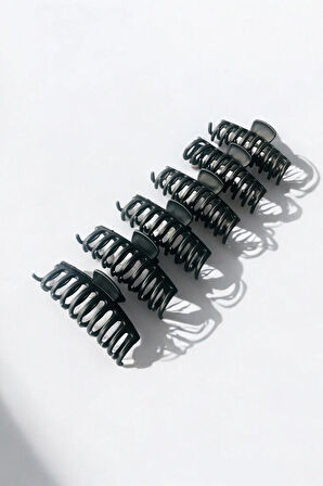 11 cm Büyük Boy Tırpan Model Renkli Kadın Saç Tokası | 6’lı Set – Güçlü Tutuculuk – Mat Yüzey