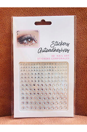 Kendinden Yapışkanlı Taş Sticker – 3D Nail Art & Yüz Taşı | 165’li Farklı Boylarda Set