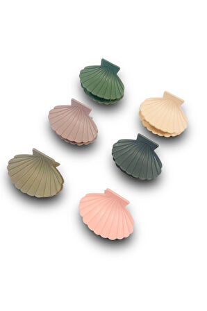 Deniz Kabuğu Model 6 Adet Büyük Boy 7 Cm Mandal Toka