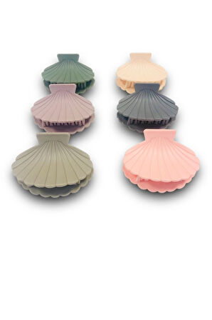 Deniz Kabuğu Model 6 Adet Büyük Boy 7 Cm Mandal Toka