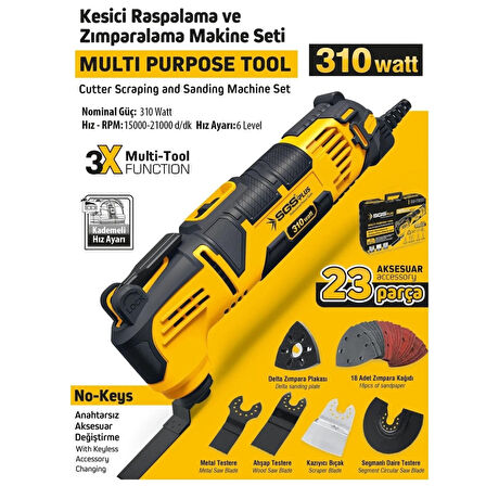 Sgs 5255 Multı-Tools Kesici ve Raspalama Makinesi 310 Watt