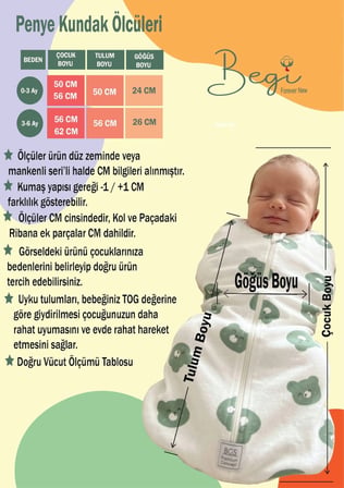 1.0 TOG YENİ DOĞAN KUNDAK VE UYKU TULUMU (UYKU KUNDAĞI)