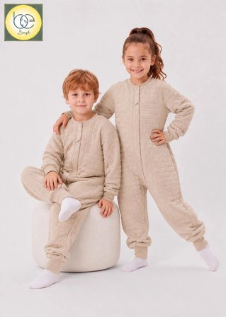 1.5 TOG KAPİTONE %100 PAMUK COCUK BEBEK UYKU TULUMU