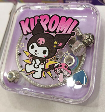 Kuromi ve cinnamoroll figürlü pandora model bileklik (1 adet )