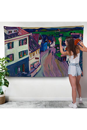 Murnau - Griesbräu'nun Penceresinden Görünüm Duvar Örtüsü-7191