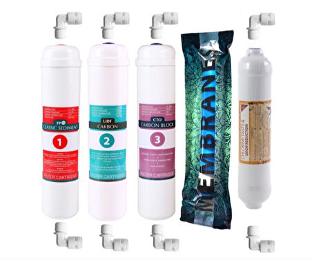 Ihlas Aura Cebilon Plus Uyumlu 5 'li Filtre Seti -75 Gpd Membran- Ihlas Cebilon Filtre