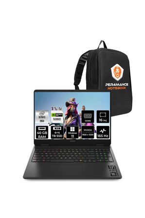 Omen Slim 16 Ultra 9 285H 40GB 4TB+4TB SSD RTX5060/8GB 16" FHD+ 165Hz W11P Gaming Laptop & Çanta