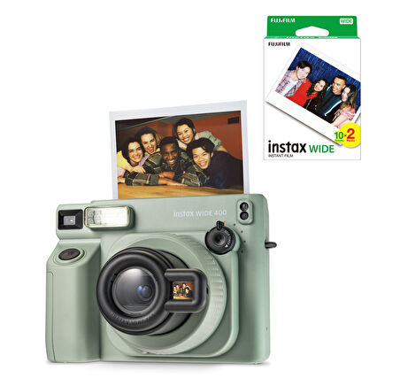 Fujifilm Instax Wide 400 Yeşil Fotoğraf Makinesi ve 20'li Film Seti