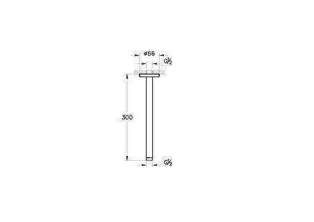 VitrA Origin A4565034 Tavandan Duş Dirseği, Uzun, Fırçalı Nikel