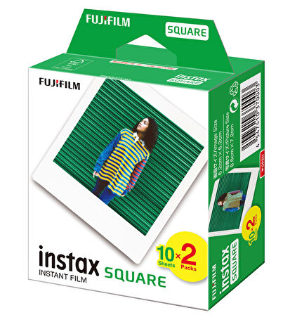 Fujifilm Instax SQ Link 20'li Square Film ve Pleksi Çerçeve Yeşil Yazıcı