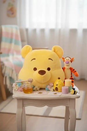 MINISO Disney Winnie The Pooh Lisanslı Büyük Peluş Yastık 48 Cm – Dekoratif Minder