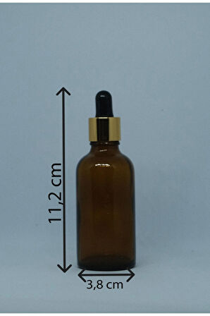 DAMLALIKLI 50 ML 5 ADET AMBER ŞİŞE