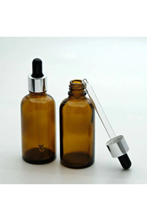 DAMLALIKLI 50 ML 5 ADET AMBER ŞİŞE