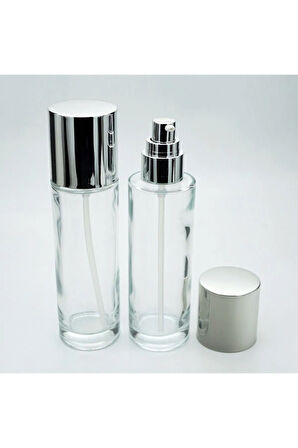 LOSYON VE KREM ŞİŞESİ 100 ML (4 ADET) ŞEFFAF SARI KAPAK BOŞ CAM ŞİŞE